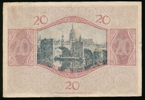 Франкфурт-на-Майне., 20 марок (1918 г.)
