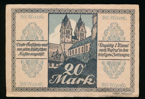 Магдебург., 20 марок (1918 г.)