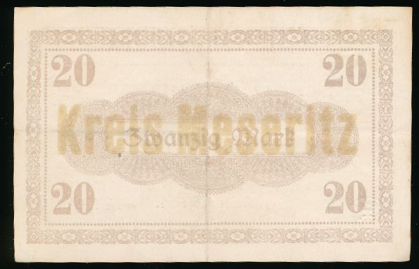 Мендзыжеч., 20 марок (1918 г.)