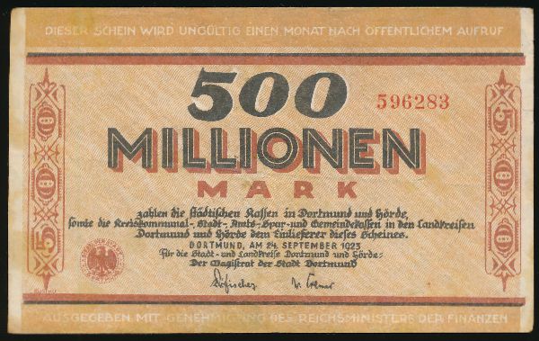 Дортмунд., 500000000 марок (1923 г.)