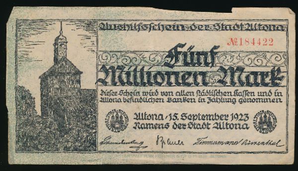 Альтона., 5000000 марок (1923 г.)