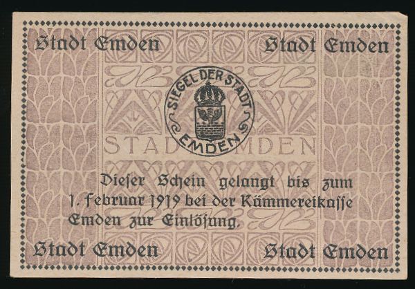 Эмден., 5 марок (1919 г.)