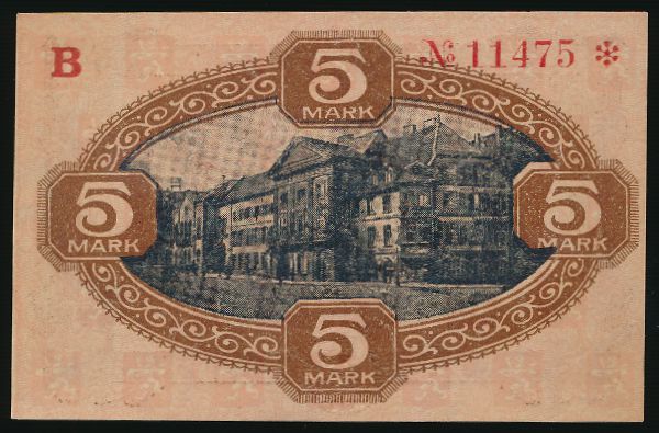 Цвайбрюккен., 5 марок (1918 г.)