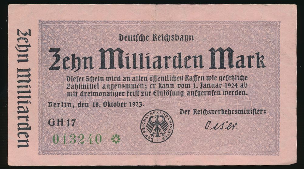 Берлин., 10000000000 марок (1923 г.)