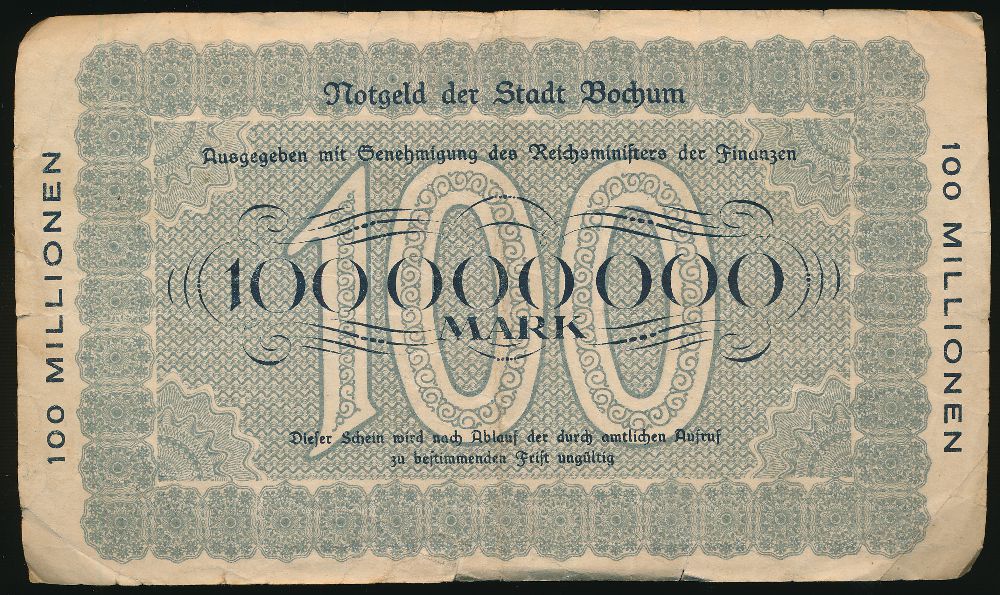 Бохум., 100000000 марок (1923 г.)