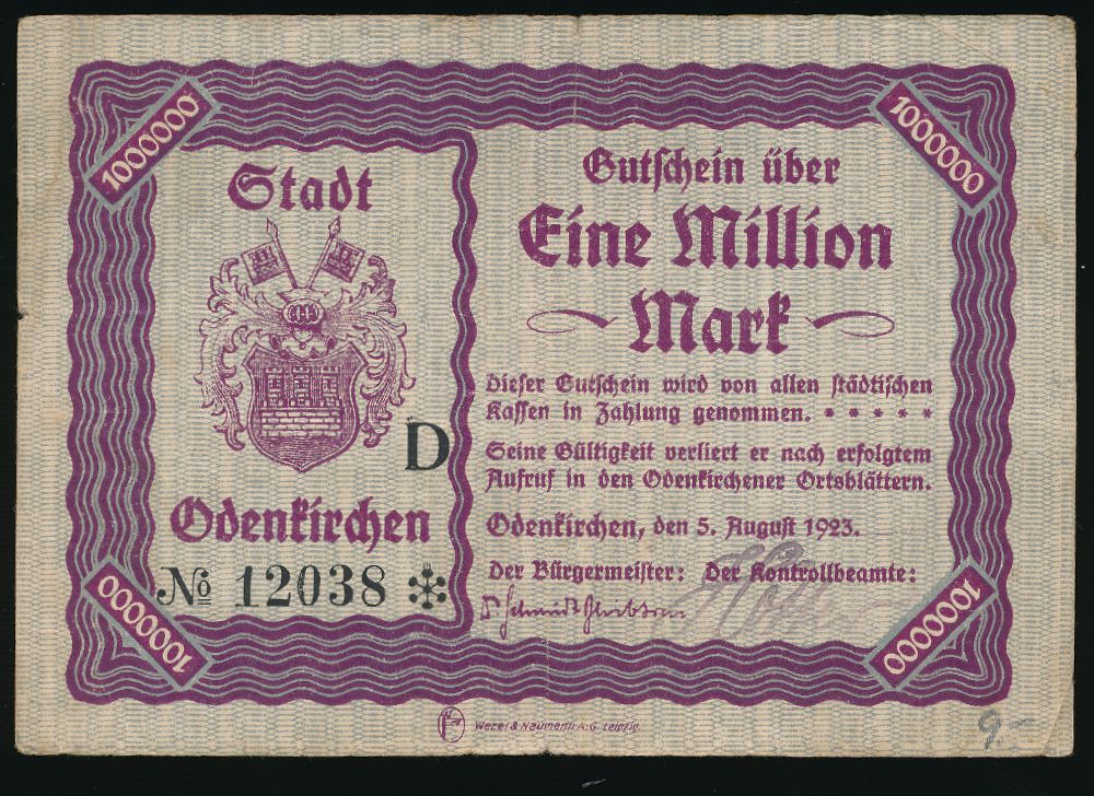 Роденкирхен., 1000000 марок (1923 г.)