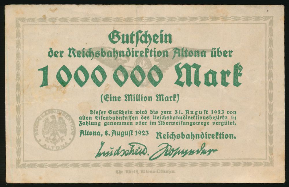 Альтона., 1000000 марок (1923 г.)