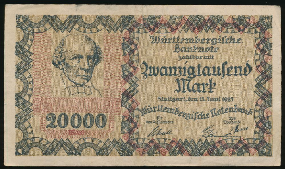 Баден-Вюртемберг., 20000 марок (1923 г.)