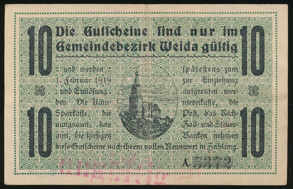 Вайда., 10 марок (1918 г.)