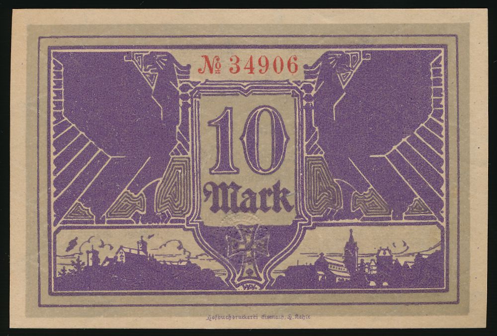 Айзенах., 10 марок (1918 г.)