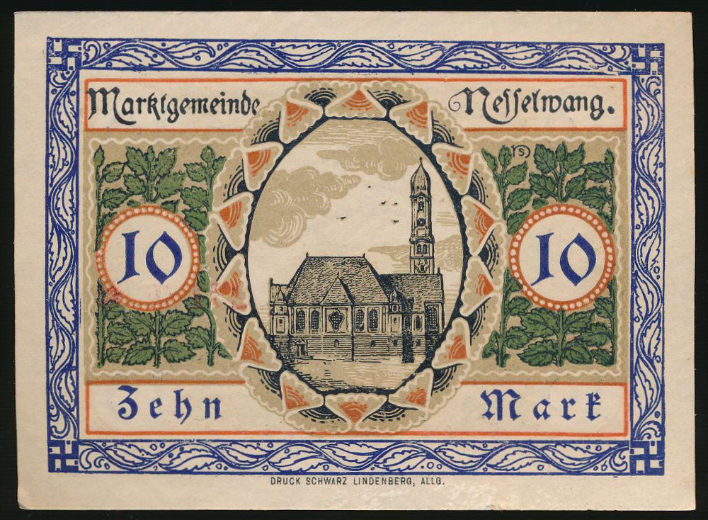 Линденберг-им-Алльгой., 10 марок (1918 г.)