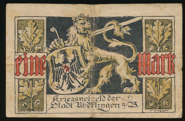 Иберлинген., 1 марка (1918 г.)