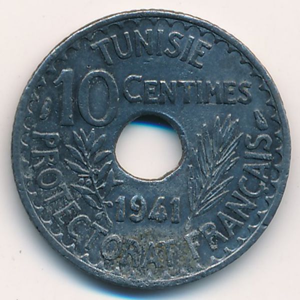 Тунис, 10 сентим (1941 г.)