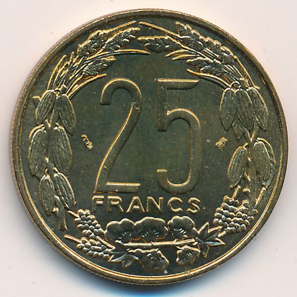 Центральная Африка, 25 франков (1996 г.)