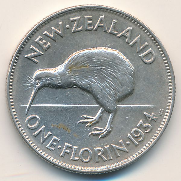 Новая Зеландия, 1 флорин (1934 г.)