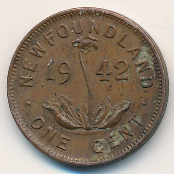 Ньюфаундленд, 1 цент (1942 г.)