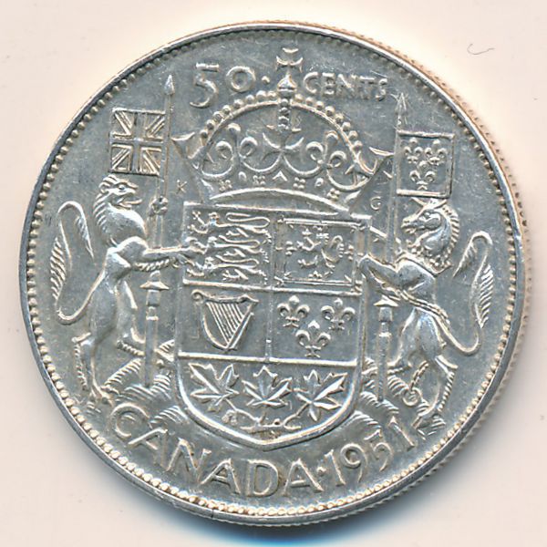 Канада, 50 центов (1951 г.)