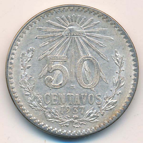 Мексика, 50 сентаво (1937 г.)