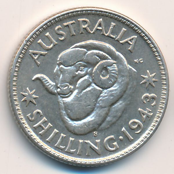Австралия, 1 шиллинг (1943 г.)