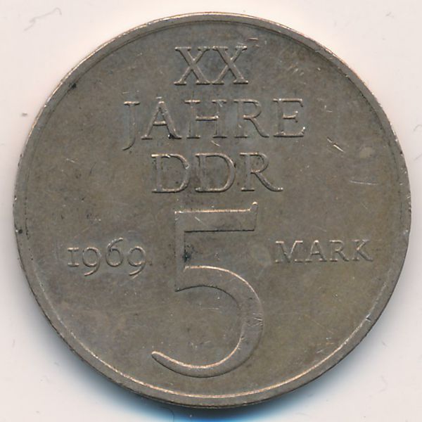 ГДР, 5 марок (1969 г.)