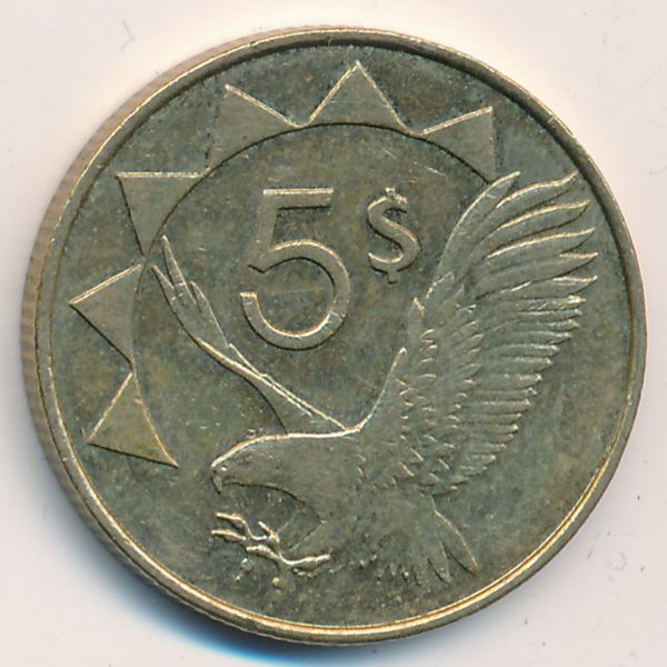 Намибия, 5 долларов (2012 г.)