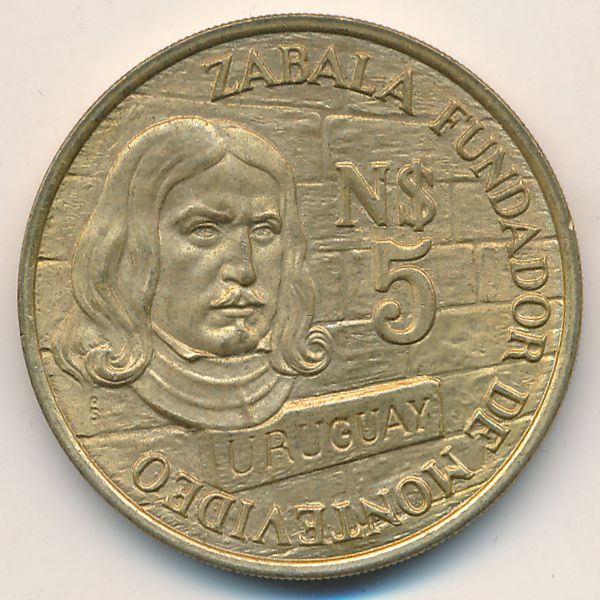 Уругвай, 5 новых песо (1976 г.)