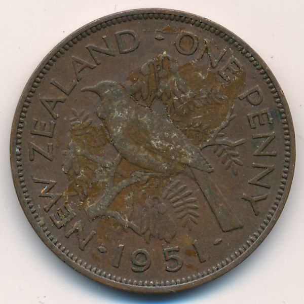 Новая Зеландия, 1 пенни (1951 г.)