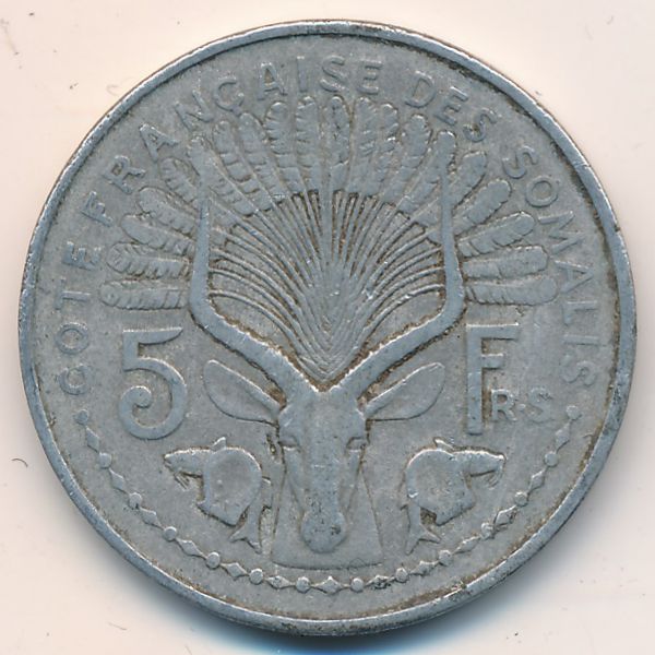 Французское Сомали, 5 франков (1948 г.)