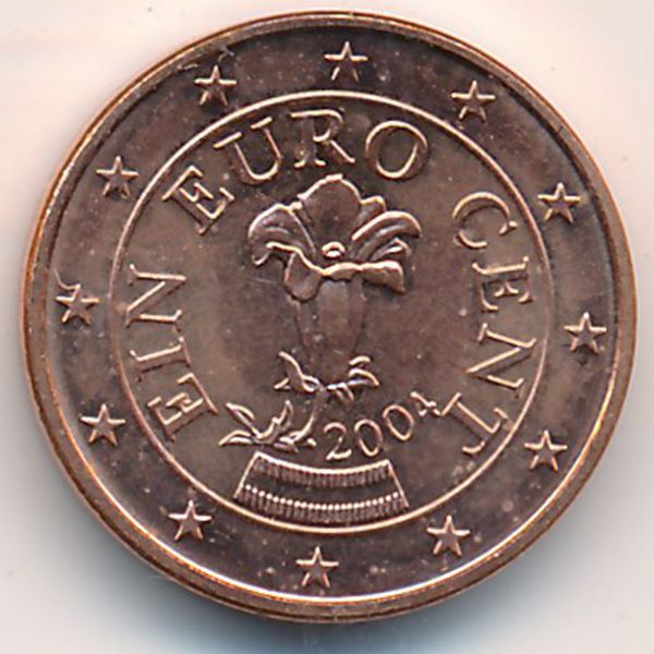 Австрия, 1 евроцент (2004 г.)