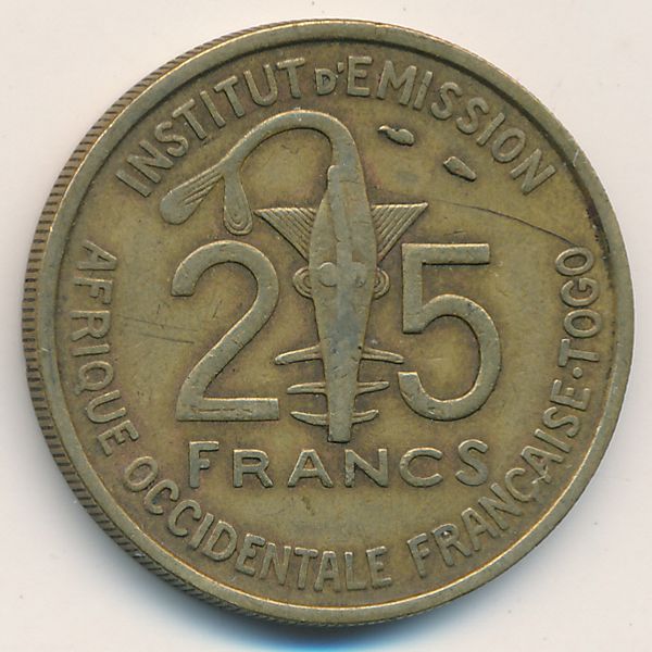 Французская Западная Африка, 25 франков (1957 г.)