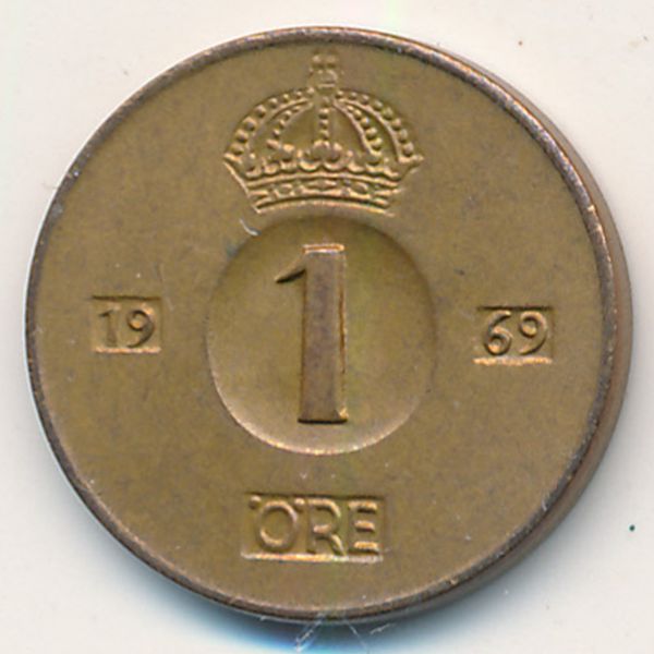 Швеция, 1 эре (1969 г.)