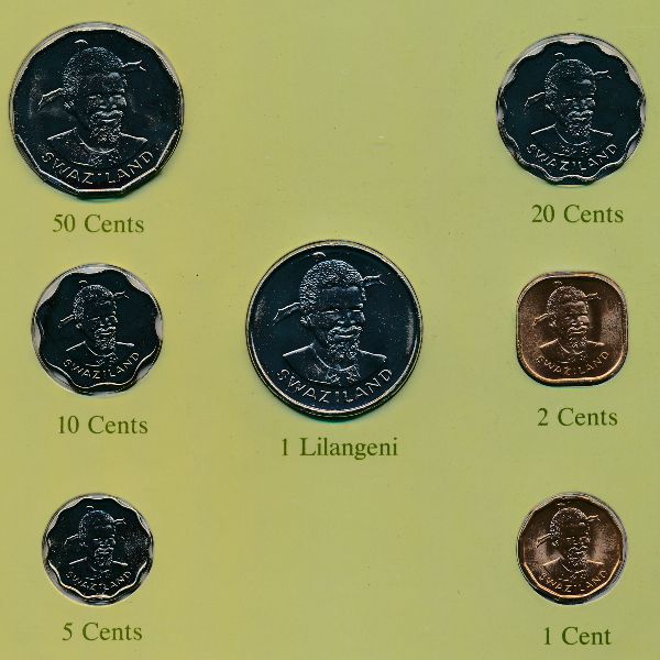Свазиленд, Набор монет