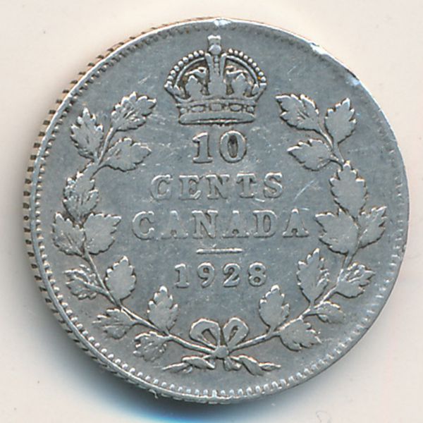 Канада, 10 центов (1928 г.)