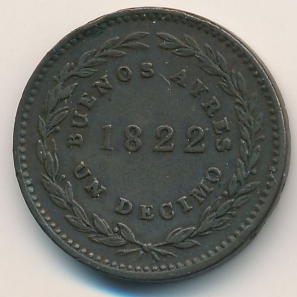 Буэнос-Айрес, 1 десимо (1822 г.)