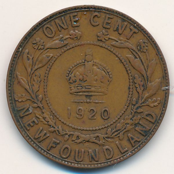 Ньюфаундленд, 1 цент (1920 г.)