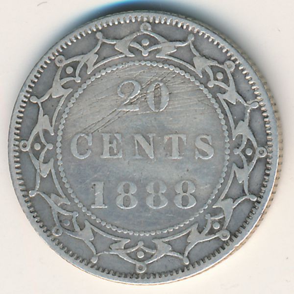 Ньюфаундленд, 20 центов (1888 г.)