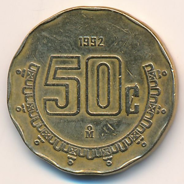 Мексика, 50 сентаво (1992 г.)