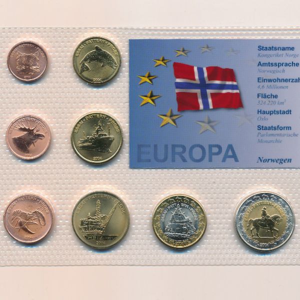 Норвегия., Набор монет (2004 г.)