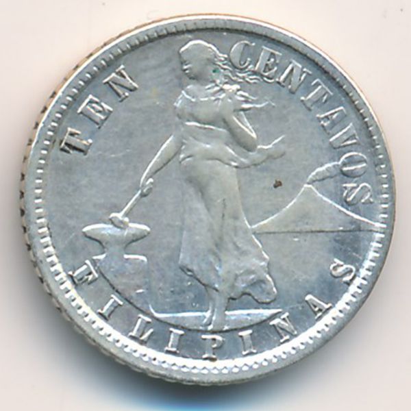 Филиппины, 10 сентаво (1917 г.)