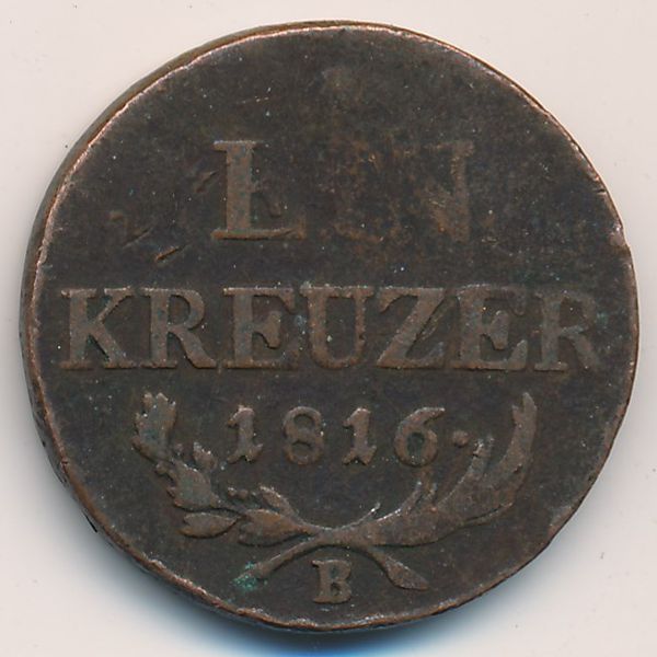 Австрия, 1 крейцер (1816 г.)