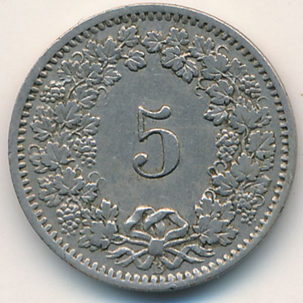 Швейцария, 5 раппенов (1914 г.)