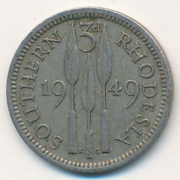 Южная Родезия, 3 пенса (1949 г.)