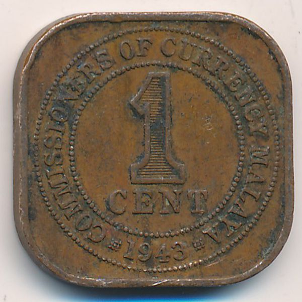 Малайя, 1 цент (1943 г.)