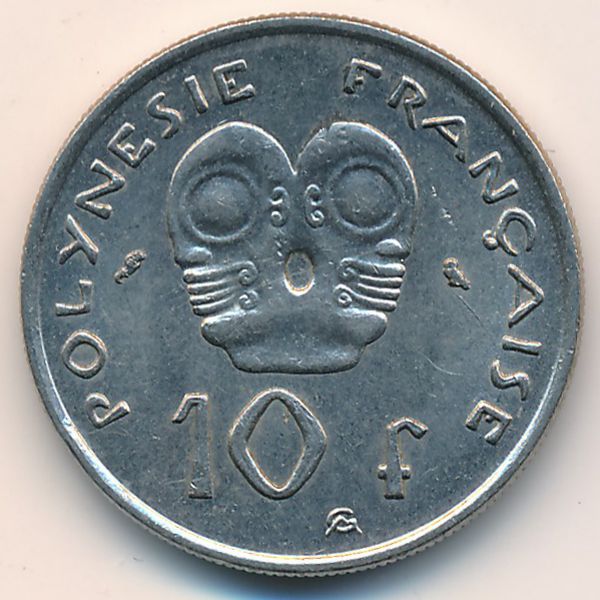 Французская Полинезия, 10 франков (1973 г.)