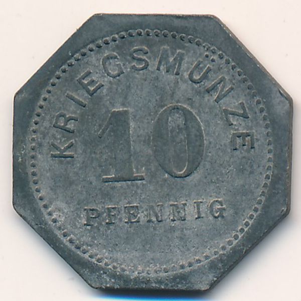 Бенсхайм., 10 пфеннигов (1917 г.)