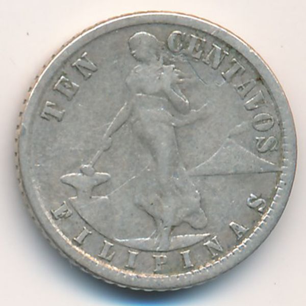 Филиппины, 10 сентаво (1917 г.)