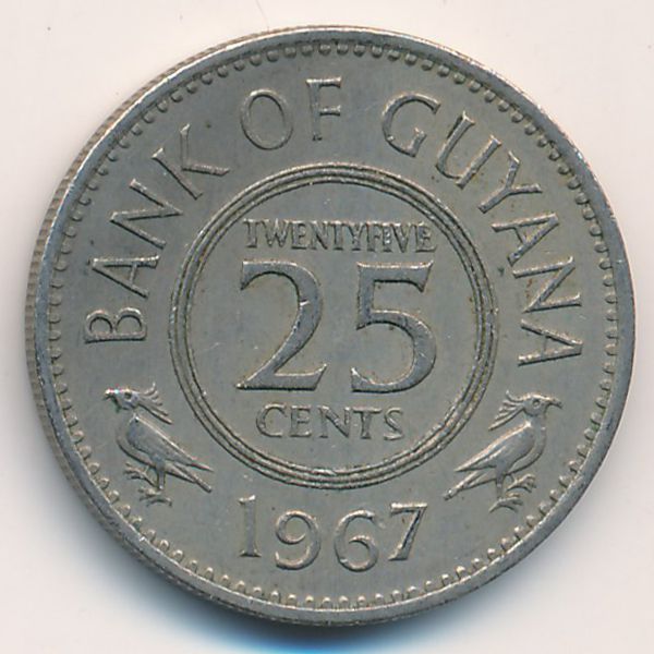 Гайана, 25 центов (1967 г.)