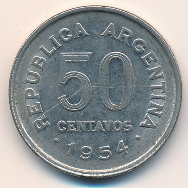 Аргентина, 50 сентаво (1954 г.)