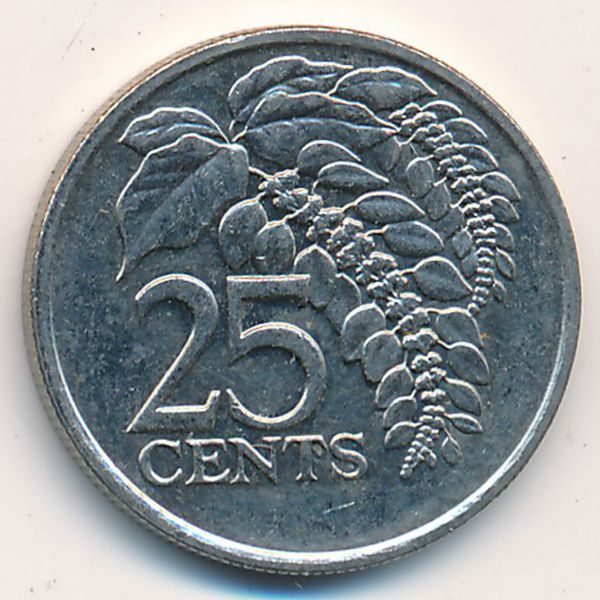 Тринидад и Тобаго, 25 центов (1997 г.)
