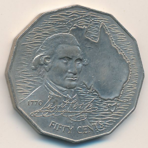 Австралия, 50 центов (1970 г.)